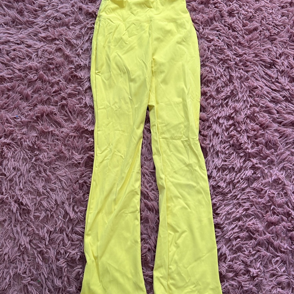 Bright Yellow Flared Pants